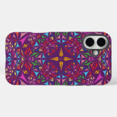 Paars Kaleidoscoop  Patroon Case-Mate iPhone Case (Achterkant (horizontaal))