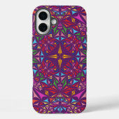 Paars Kaleidoscoop Patroon Case-Mate iPhone Case (Achterkant)