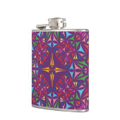 Paars Kaleidoscoop  Patroon Heupfles (Links)