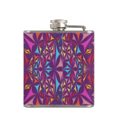 Paars Kaleidoscoop  Patroon Heupfles (Achterkant)