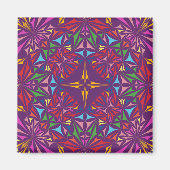 Paars Kaleidoscoop  Patroon Magneet (Voorkant)