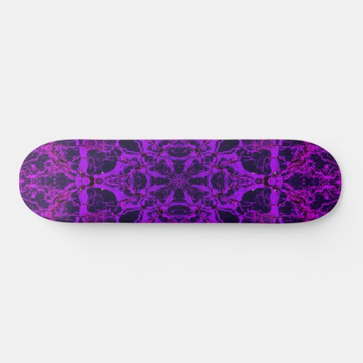 Paars kaleidoscoop patroon persoonlijk skateboard (Horizontaal)