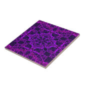 Paars kaleidoscoop patroon tegeltje (Zijkant)