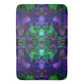 Paars kaleidoscoopbloempatroon badmat (Voorkant Verticaal)