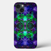 Paars kaleidoscoopbloempatroon Case-Mate iPhone case (Achterkant)