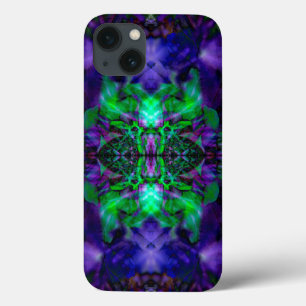 Paars kaleidoscoopbloempatroon Case-Mate iPhone case