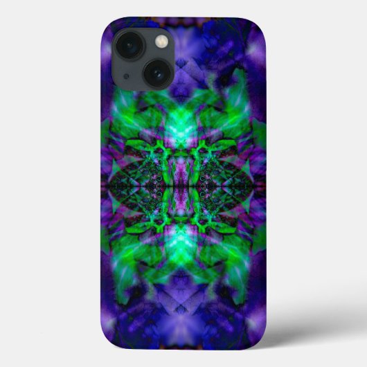 Paars kaleidoscoopbloempatroon Case-Mate iPhone case (Achterkant)