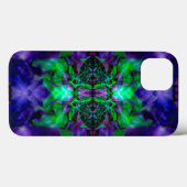 Paars kaleidoscoopbloempatroon Case-Mate iPhone case (Achterkant (horizontaal))