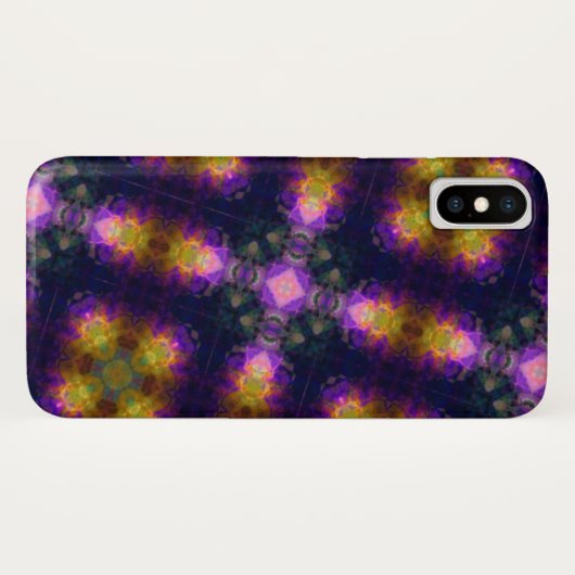 Paars Kaleidoscope Cross Pattern Case-Mate iPhone Case (Achterkant (horizontaal))