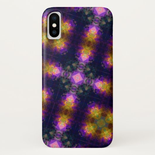 Paars Kaleidoscope Cross Pattern Case-Mate iPhone Case (Achterkant)