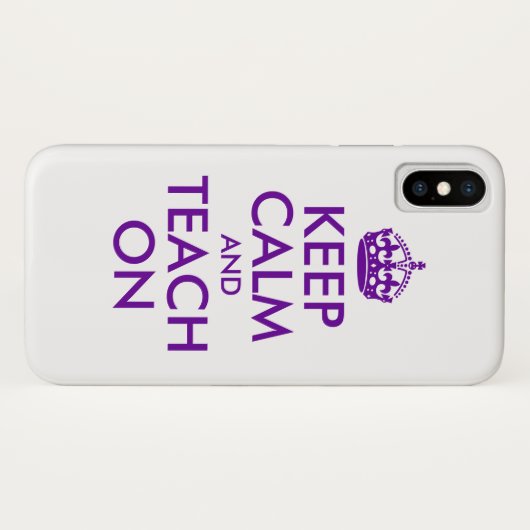 Paars kalm houden en aantrekken Case-Mate iPhone case (Achterkant (horizontaal))