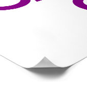 Paars kalm houden en doorgaan poster (Hoek)