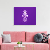 Paars kalm houden en Jouw tekst gemakkelijk hebben Canvas Afdruk (Insitu (Woonkamer))