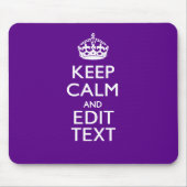 Paars kalm houden en Jouw tekst gemakkelijk Muismat (Voorkant)