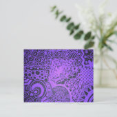 Paars Kant Briefkaart (Staand voorkant)