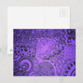Paars Kant Briefkaart (Voorkant / Achterkant)
