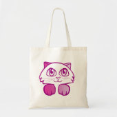 Paars Kat Tote Bag (Voorkant)