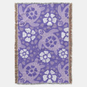 Paars Kauai Turtles Deken (Voorkant Verticaal)