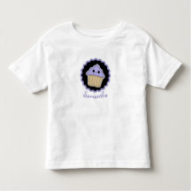 Paars Kawaii Cupcake Toddler Shirt
