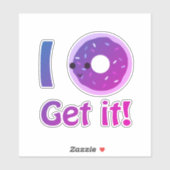 Paars Kawaii, ik krijg het niet Sticker (Vel)
