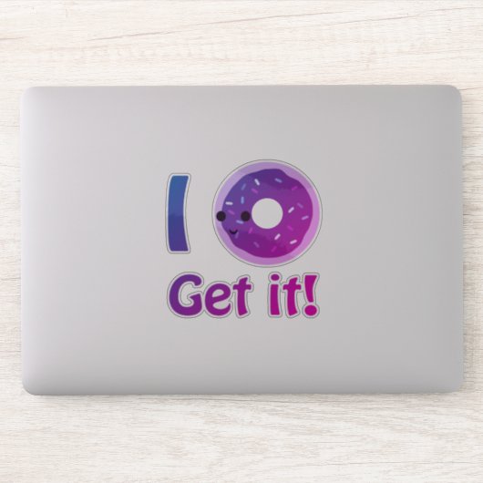 Paars Kawaii, ik krijg het niet Sticker (Computer)