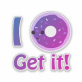 Paars Kawaii, ik krijg het niet Sticker (Voorkant)