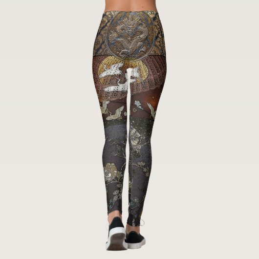 Paars keizerriekkraan leggings (Achterkant)