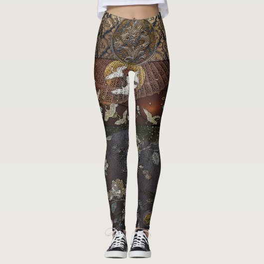 Paars keizerriekkraan leggings (Voorkant)
