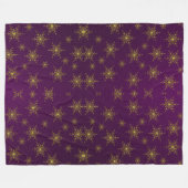 paars, kerst, ster, Kerstmis, glanzend, sierbloem, Fleece Deken (Voorkant (Horizontaal))
