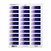 Paars kerstbal retouradreslabel etiket (Full Sheet)