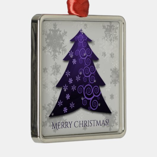 Paars kerstboomkeramisch Ornament (Rechts)