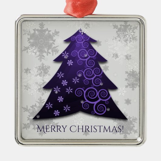 Paars kerstboomkeramisch Ornament (Voorkant)