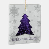 Paars kerstboomkeramisch Ornament (Rechts)