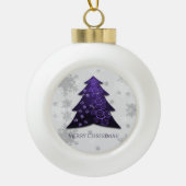 Paars kerstboomvormig Ornament (Voorkant)