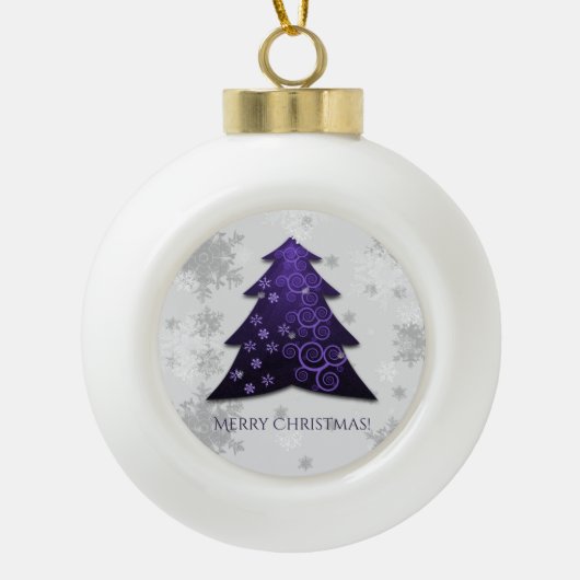 Paars kerstboomvormig Ornament (Voorkant)