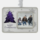 Paars kerstboomvormig Ornament (Voorkant)