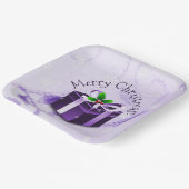 Paars kerstcadeaupapier Bord (Gebogen)