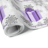 Paars kerstcadeaupapier cadeaupapier (Rol Hoek)