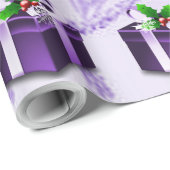 Paars kerstcadeaupapier cadeaupapier (Rol Hoek)