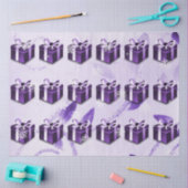 Paars kerstcadeaupapier tissuepapier (Craft)