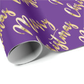 Paars kerstcadeauschrift  cadeaupapier (Rol Hoek)