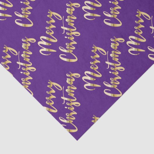 Paars kerstcadeauschrift  tissuepapier (Detail)
