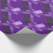 Paars kerstpakket papier (Hoek)