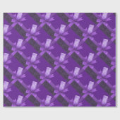 Paars kerstpakket papier (Vlak)