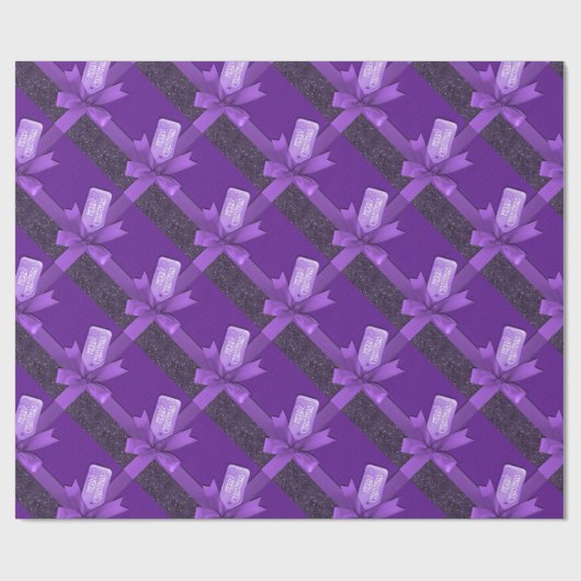 Paars kerstpakket papier (Vlak)