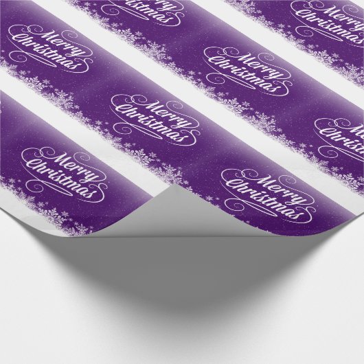 Paars kerstpapier cadeaupapier (Hoek)