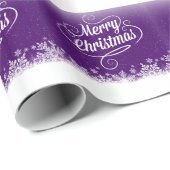 Paars kerstpapier cadeaupapier (Rol Hoek)