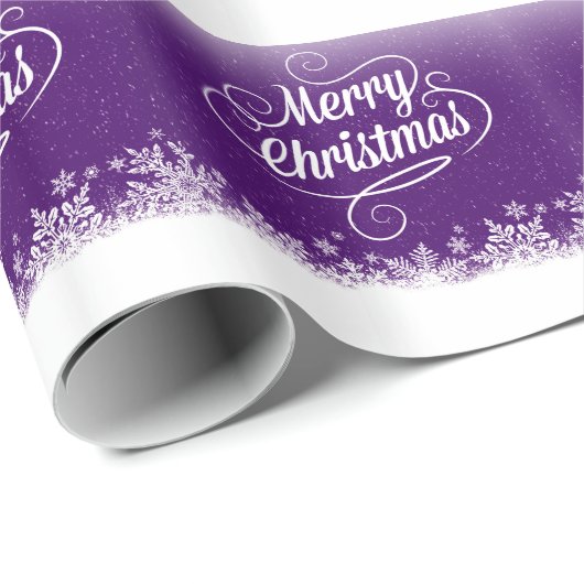 Paars kerstpapier cadeaupapier (Rol Hoek)