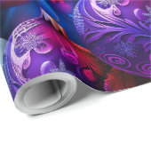 Paars kerstpapier cadeaupapier (Rol Hoek)