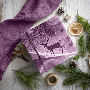Paars Kerstpatroon#13 ID1009 Cadeaupapier